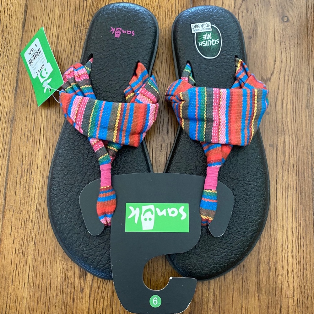 SANUK Yoga Sling 2 Print Sandals Brand New Size 9
